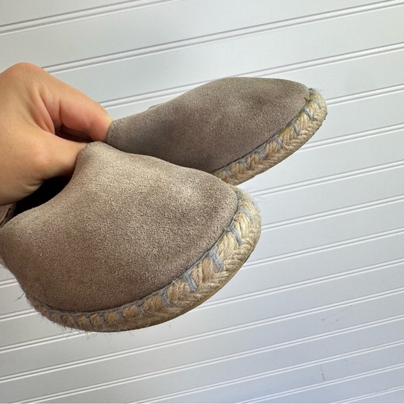Verbenas Carmen Soft Suede Leather Taupe Slide On D'Orsay Espadrille Flats EU 39 - Picture 9 of 12